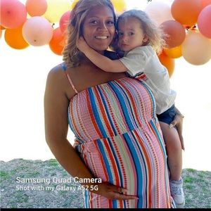 Amazon Store front Spaghetti strap rainbow dress